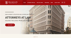 Desktop Screenshot of burtonemploymentlaw.com