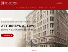 Tablet Screenshot of burtonemploymentlaw.com